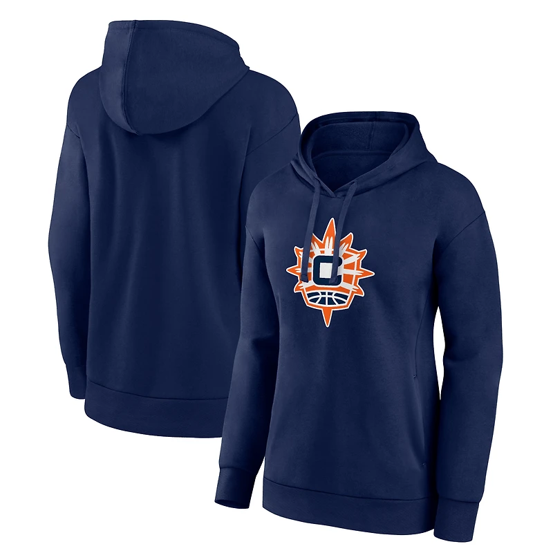 Women's Navy Connecticut Sun Team Primary Logo Pullover Hoodie