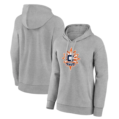 Women's Gray Connecticut Sun Primary Logo Pullover Hoodie