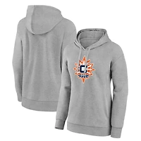 Women's Gray Connecticut Sun Primary Logo Pullover Hoodie