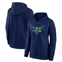 Women's Navy Dallas Wings Team Primary Logo Pullover Hoodie