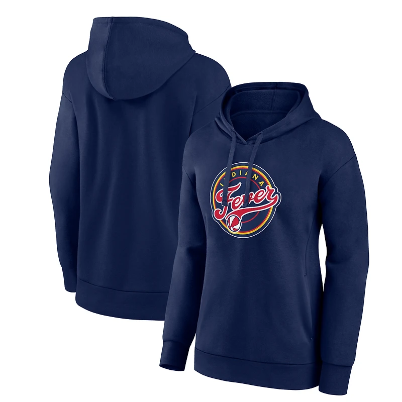 Women's Navy Indiana Fever Team Primary Logo Pullover Hoodie