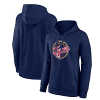 Women's Navy Indiana Fever Team Primary Logo Pullover Hoodie