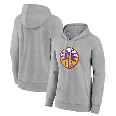 Women's Gray Los Angeles Sparks Primary Logo Pullover Hoodie
