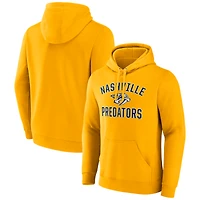Men's Fanatics Gold Nashville Predators Victory Arch Pullover Hoodie