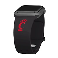 Black Cincinnati Bearcats Logo Silicone Apple Watch Band