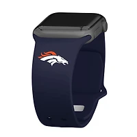 Navy Denver Broncos Logo Silicone Apple Watch Band