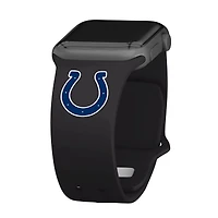 Black Indianapolis Colts Logo Silicone Apple Watch Band