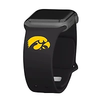 Black Iowa Hawkeyes Logo Silicone Apple Watch Band