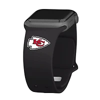 Black Kansas City Chiefs Logo Silicone Apple Watch Band