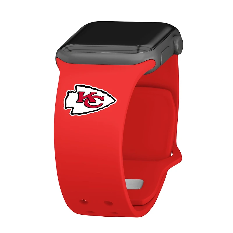 Red Kansas City Chiefs Logo Silicone Apple Watch Band