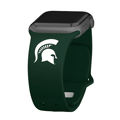 Green Michigan State Spartans Logo Silicone Apple Watch Band