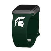 Green Michigan State Spartans Logo Silicone Apple Watch Band