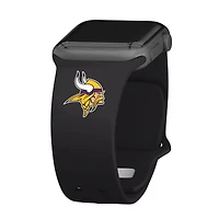 Black Minnesota Vikings Logo Silicone Apple Watch Band
