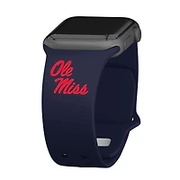 Navy Ole Miss Rebels Logo Silicone Apple Watch Band