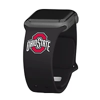 Black Ohio State Buckeyes Logo Silicone Apple Watch Band
