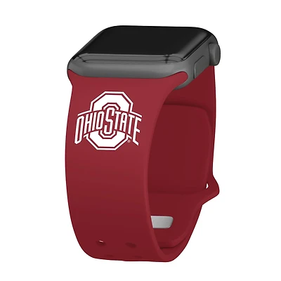 Scarlet Ohio State Buckeyes Logo Silicone Apple Watch Band