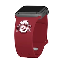 Scarlet Ohio State Buckeyes Logo Silicone Apple Watch Band
