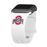 White Ohio State Buckeyes Logo Silicone Apple Watch Band
