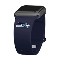 Navy Seattle Seahawks Logo Silicone Apple Watch Band