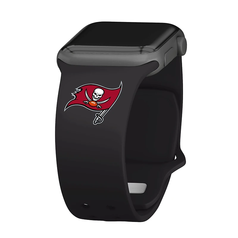 Black Tampa Bay Buccaneers Logo Silicone Apple Watch Band