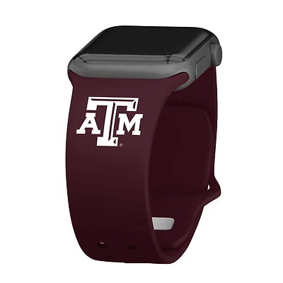 Maroon Texas A&M Aggies Logo Silicone Apple Watch Band