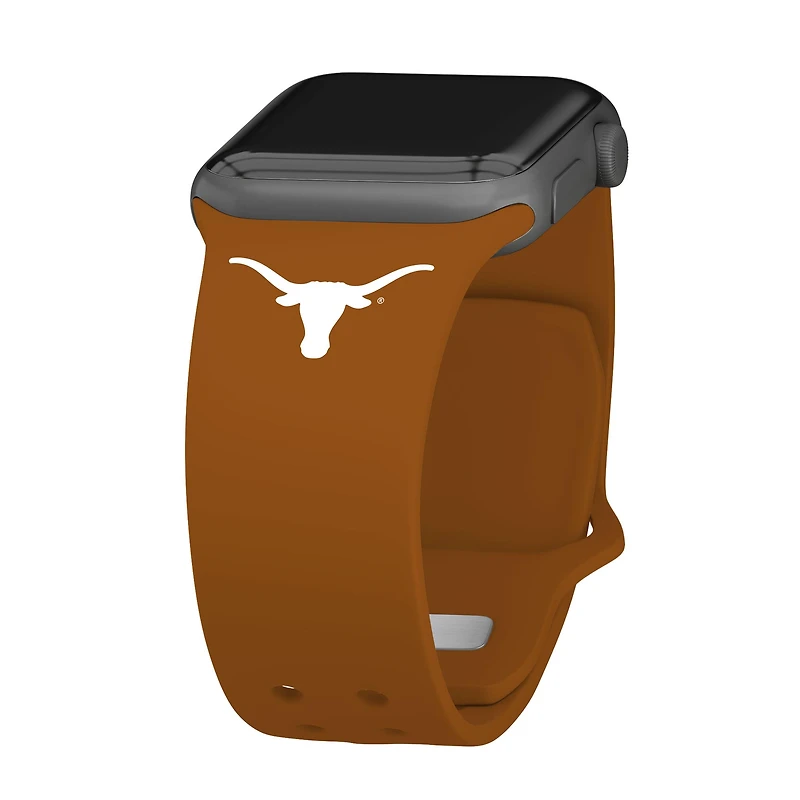 Texas Orange Texas Longhorns Logo Silicone Apple Watch Band