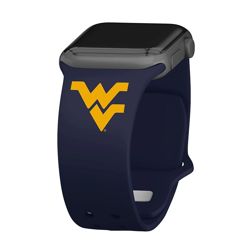 Navy West Virginia Mountaineers Logo Silicone Apple Watch Band