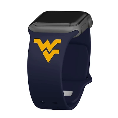 Navy West Virginia Mountaineers Logo Silicone Apple Watch Band