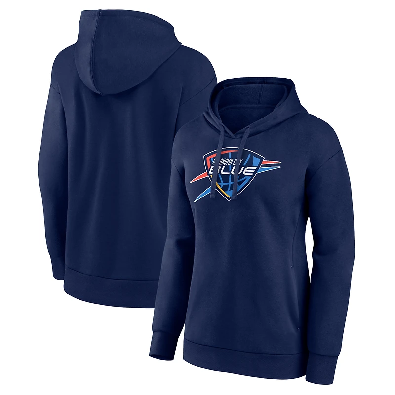 Women's Navy Oklahoma City Blue Team Primary Logo Pullover Hoodie