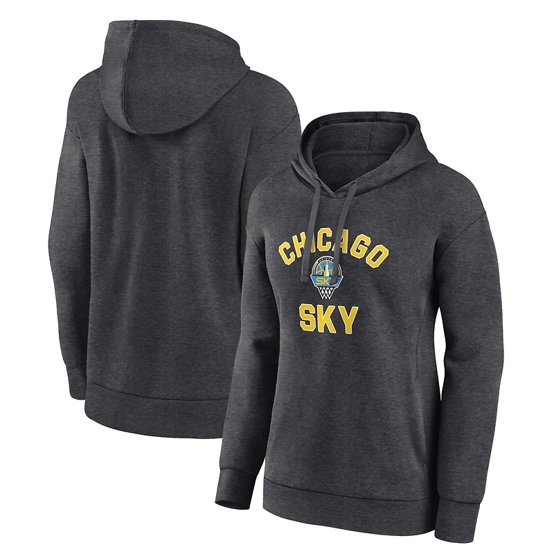 Women's Charcoal Chicago Sky Overtime Pullover Hoodie