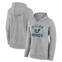 Women's Gray Dallas Wings Overtime Pullover Hoodie