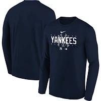 Youth Nike Navy New York Yankees Authentic Collection Legend Performance Long Sleeve T-Shirt