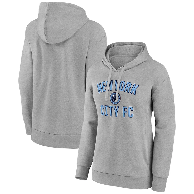 Women's Gray New York City FC Victory Arch Pullover Hoodie