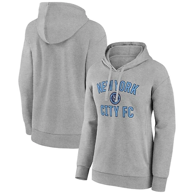 Women's Gray New York City FC Victory Arch Pullover Hoodie