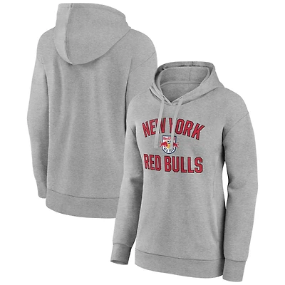 Women's Gray New York Red Bulls Victory Arch Pullover Hoodie