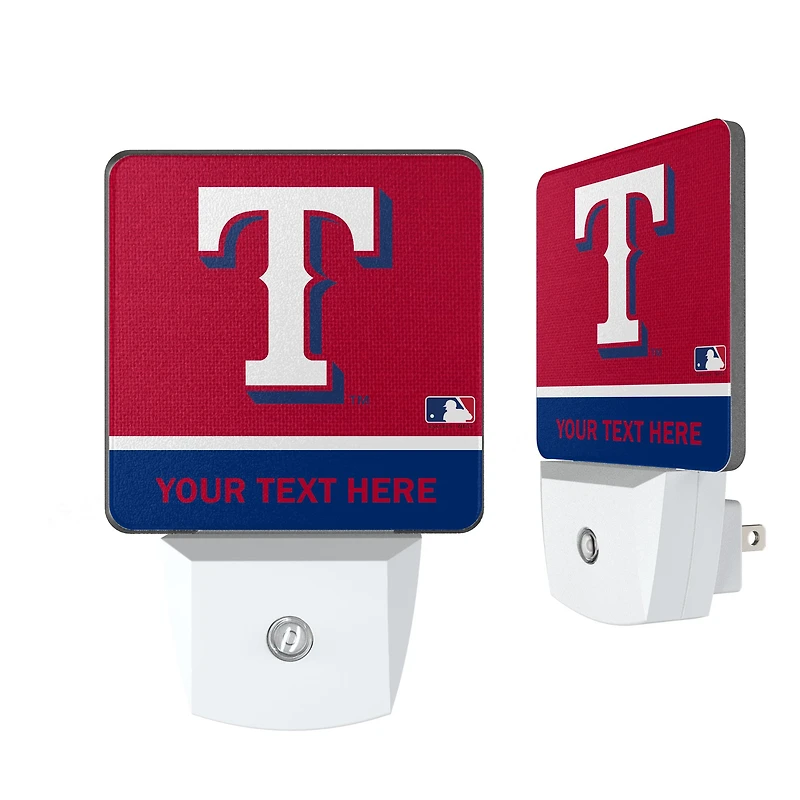 Texas Rangers Personalized 2-Piece Nightlight Set