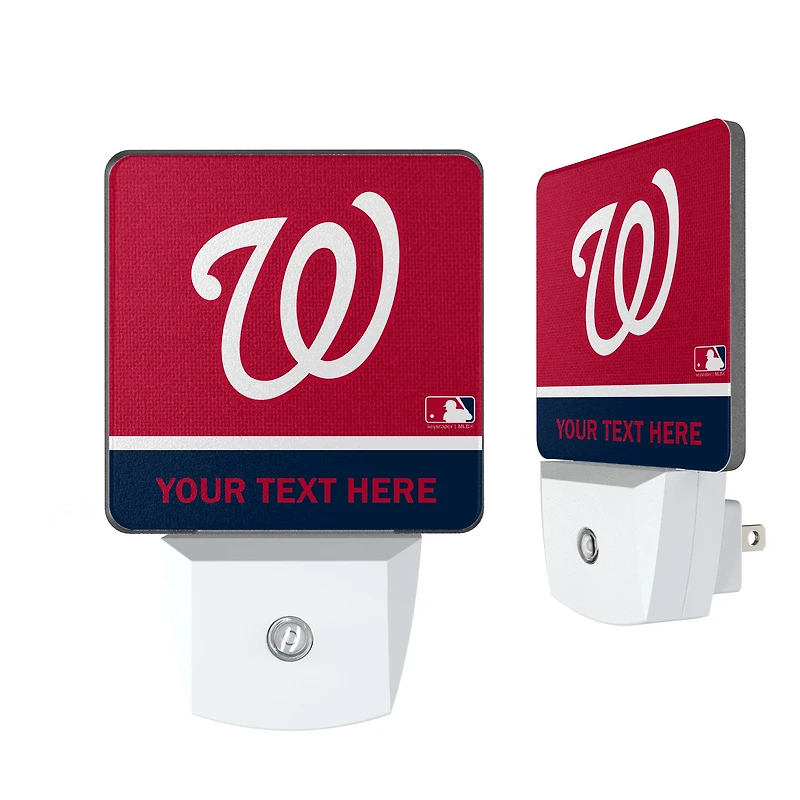 Washington Nationals Personalized 2-Piece Nightlight Set