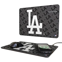 Keyscaper Los Angeles Dodgers Personalized 15W Fast Wireless Charger and Mouse Pad
