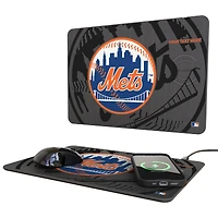 Keyscaper New York Mets Personalized 15W Fast Wireless Charger and Mouse Pad
