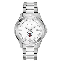 Men's Bulova Silver Delaware State Hornets Stainless Steel Classic Sport Watch