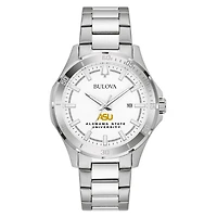 Men's Bulova Silver Alabama State Hornets Stainless Steel Classic Sport Watch