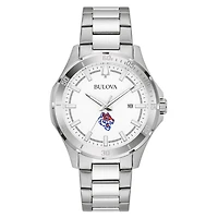 Men's Bulova Silver Savannah State Tigers Stainless Steel Classic Sport Watch