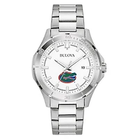 Men's Bulova Silver Florida Gators Stainless Steel Classic Sport Watch