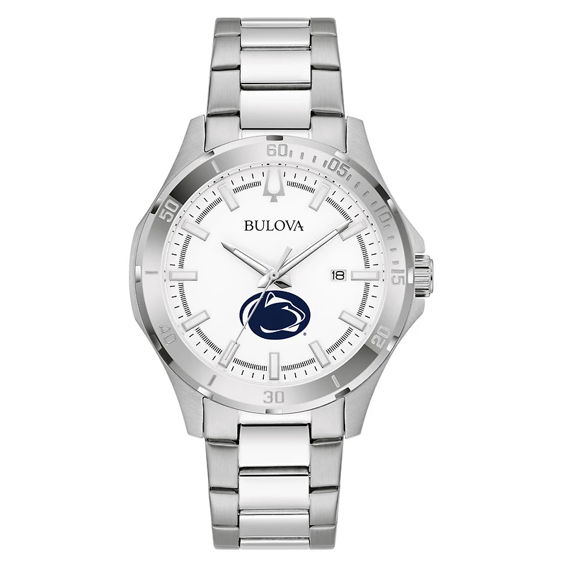 Men's Bulova Silver Penn State Nittany Lions Stainless Steel Classic Sport Watch