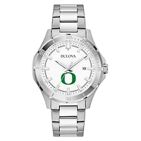 Men's Bulova Silver Oregon Ducks Stainless Steel Classic Sport Watch