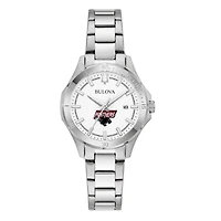 Women's Bulova Silver Clark Atlanta University Panthers Stainless Steel Sport Classic Watch