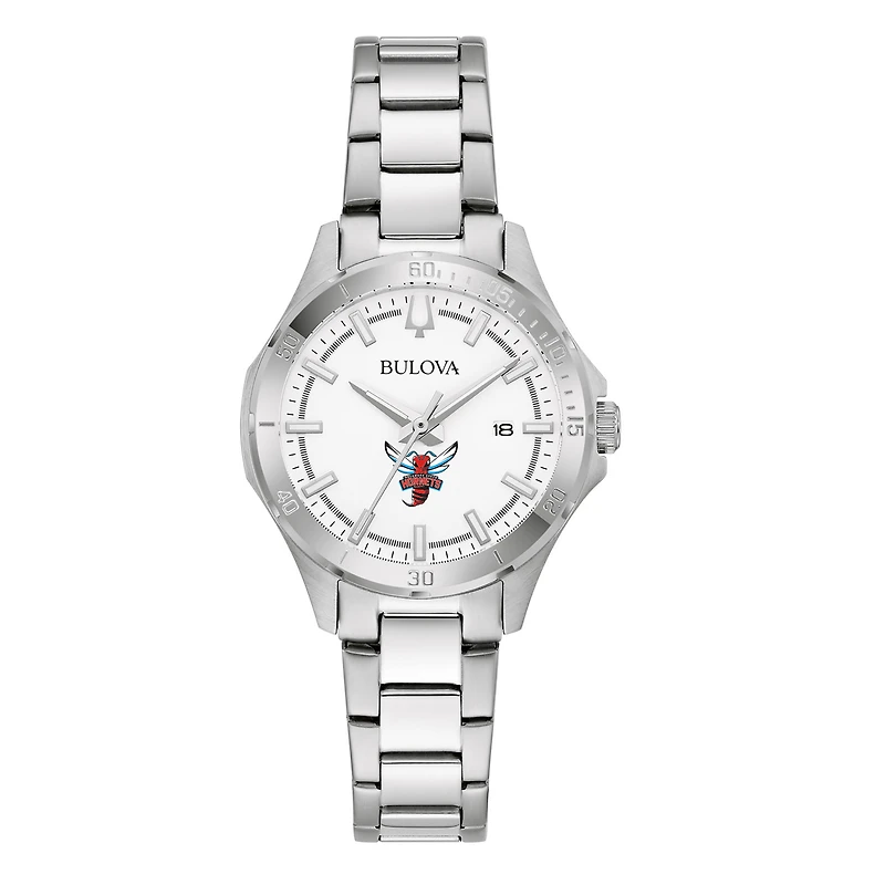 Women's Bulova Silver Delaware State Hornets Stainless Steel Sport Classic Watch