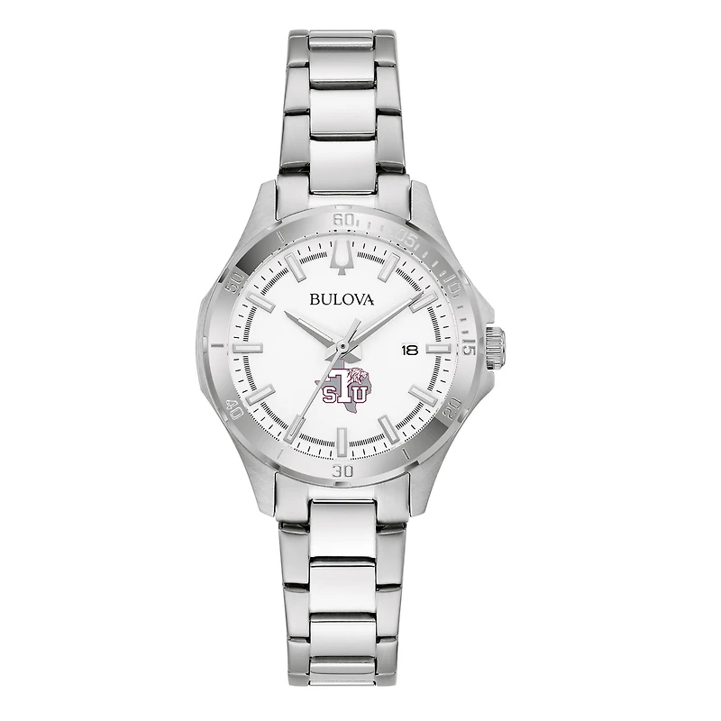 Women's Bulova Silver Texas Southern Tigers Stainless Steel Sport Classic Watch