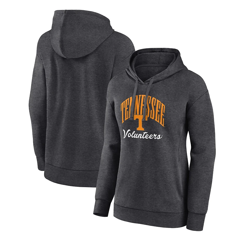 Women's Charcoal Tennessee Volunteers Victory Script Pullover Hoodie
