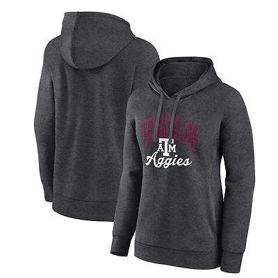 Women's Charcoal Texas A&M Aggies Victory Script Pullover Hoodie